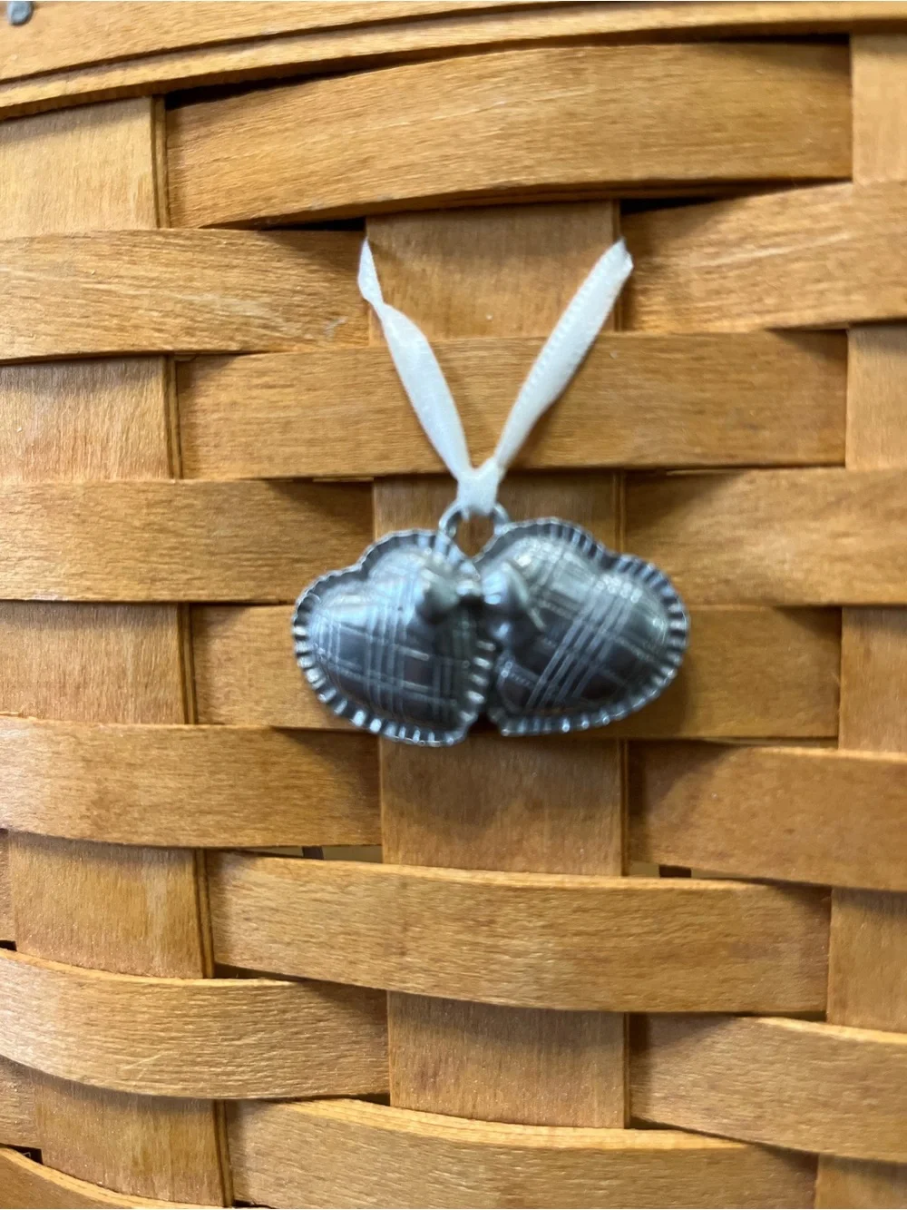 Longaberger Natural Tan Woven Basket Trio with Leather Handles